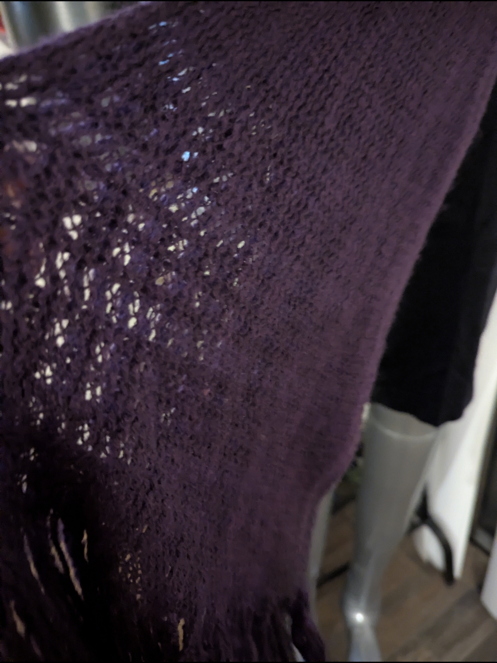 Luxury Infinity Knit Scarf / Cowl - Purple - Picture 4 of 8
